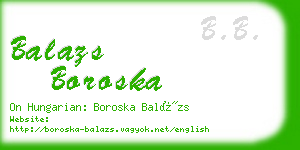 balazs boroska business card